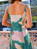 Printed Square Neck Maxi Dress - Maxi Dress by Trendsi | Available at Handbags Specialist Headquarter