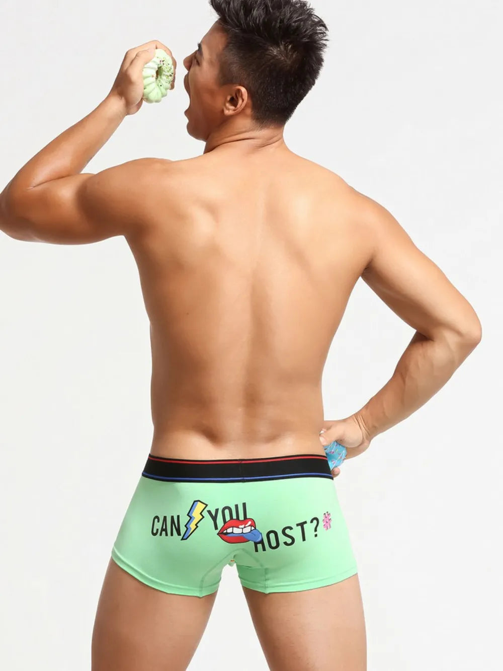 Men's Letter Graphic Contrast Panty - Men's underwear by Trendsi | Available at Handbags Specialist Headquarter