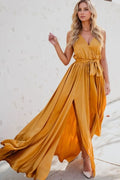 Surplice Tie Waist Maxi Dress - Maxi Dress by Trendsi | Available at Handbags Specialist Headquarter