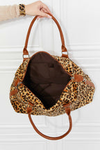 Animal Print Brushed Weekender Bag - Weekender Bag by Trendsi | Available at Handbags Specialist Headquarter