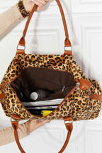 Animal Print Brushed Weekender Bag - Weekender Bag by Trendsi | Available at Handbags Specialist Headquarter