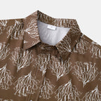 Men's Plus Size Printed Short Sleeve Button Down Shirt - mens-shirts by Trendsi | Available at Handbags Specialist Headquarter