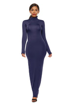 Mock Neck Long Sleeve Maxi Slim Dress - Maxi Dress by Trendsi | Available at Handbags Specialist Headquarter
