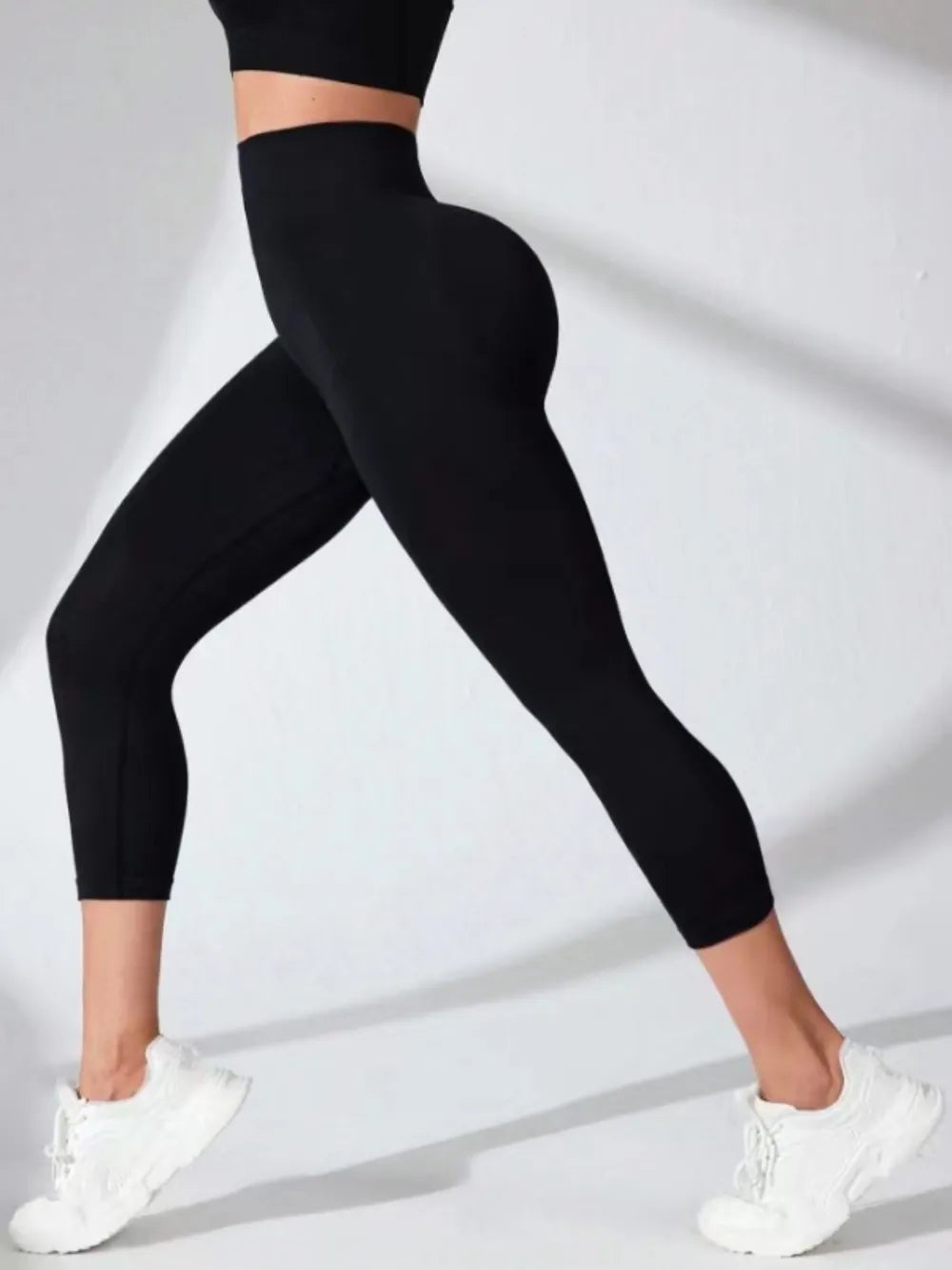 High Waist Cropped Active Leggings - Leggings by Trendsi | Available at Handbags Specialist Headquarter