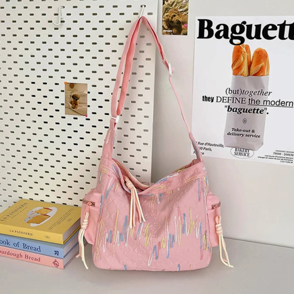 Contrast Texture Shoulder Bag - Handbags by Trendsi | Available at Handbags Specialist Headquarter