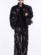 Men's Plus Size Button Up Long Sleeve Denim Jacket - Men's jackets by Trendsi | Available at Handbags Specialist Headquarter