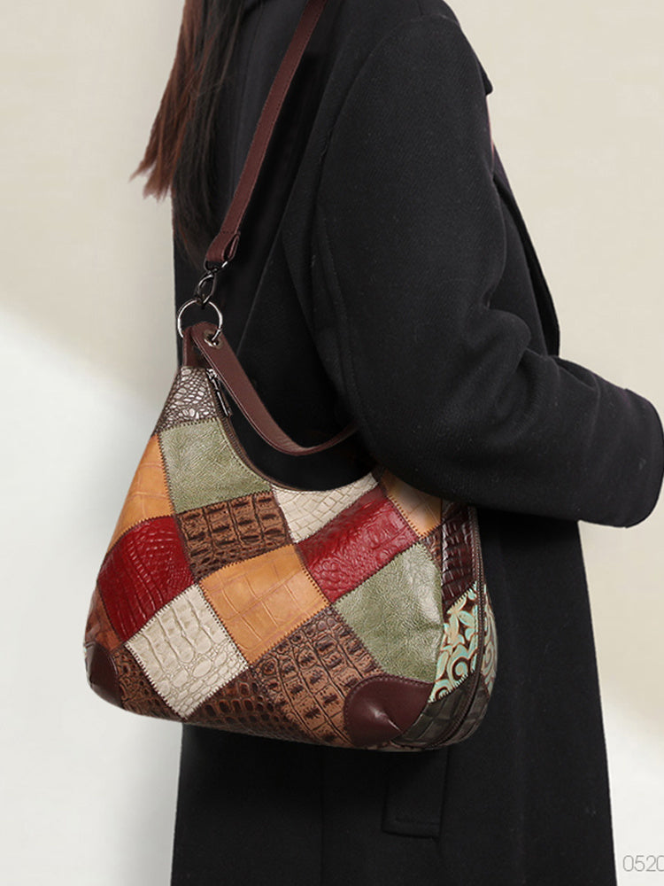 Grandeur Stitch Leather Shoulder Tote Bag - Shoulder Bags by Trendsi | Available at Handbags Specialist Headquarter