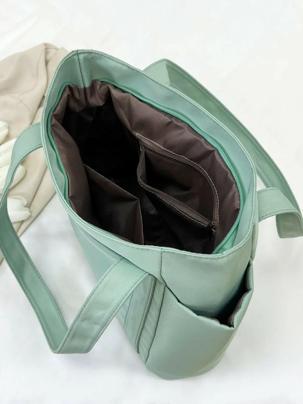 Oxford Cloth Tote Bag with Zipper - Tote Bag by Trendsi | Available at Handbags Specialist Headquarter