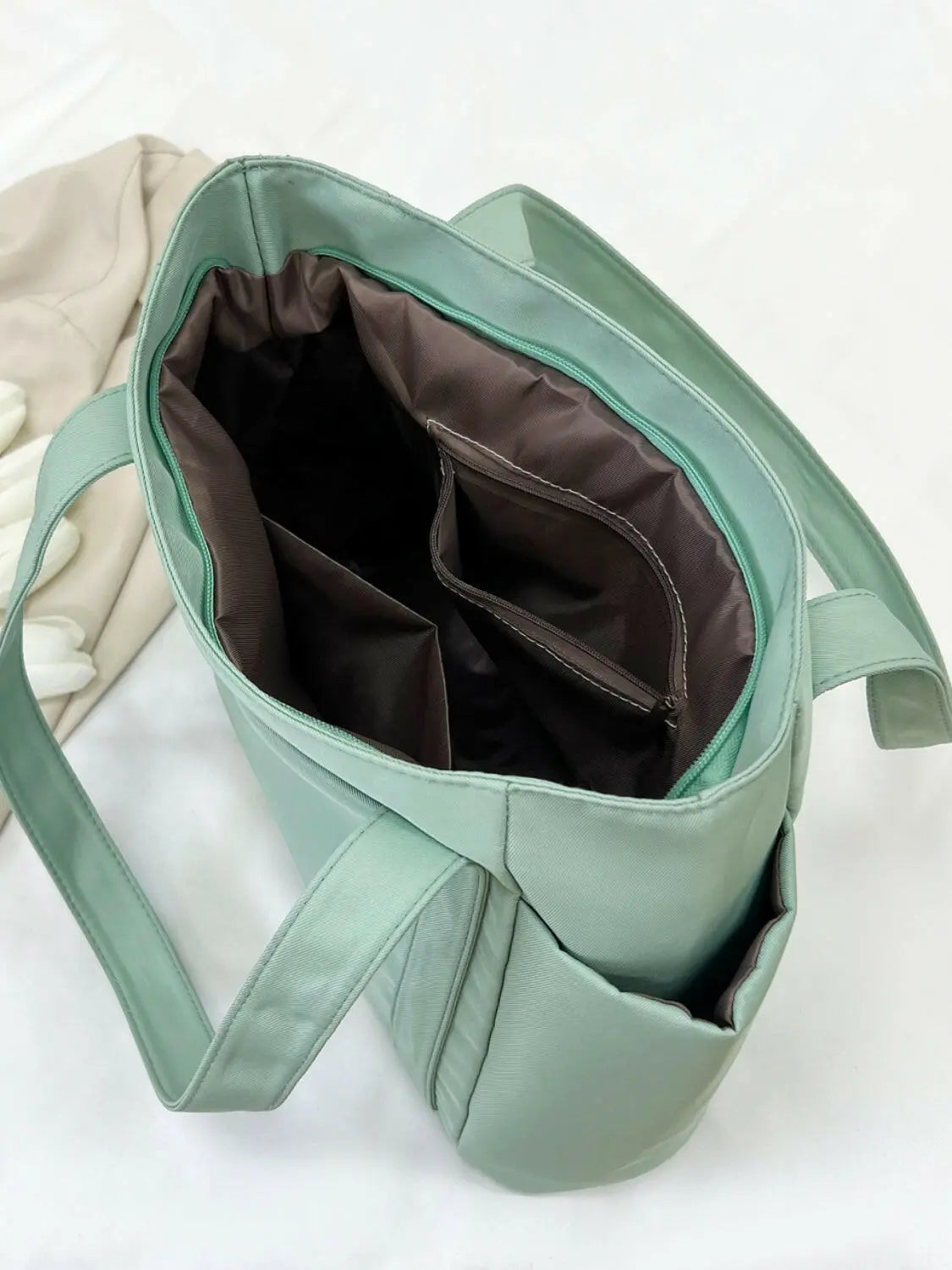 Oxford Cloth Tote Bag with Zipper - Tote Bag by Trendsi | Available at Handbags Specialist Headquarter