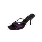 Rhinestone Mid Heel Sandals - Women Sandals by Trendsi | Available at Handbags Specialist Headquarter