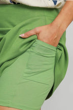 Umgee Full Size Mid-Rise Skort with Pockets Plus Size -  by Trendsi | Available at Handbags Specialist Headquarter