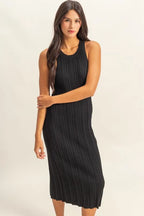 HYFVE Round Neck Bodycon Ribbed Knit Dress - Maxi Dress by Trendsi | Available at Handbags Specialist Headquarter