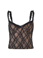 Lace Cami Top with Frill Straps - Tops by Trendsi | Available at Handbags Specialist Headquarter