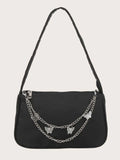 Butterfly Chain Polyester Handbag - handbags by Trendsi | Available at Handbags Specialist Headquarter