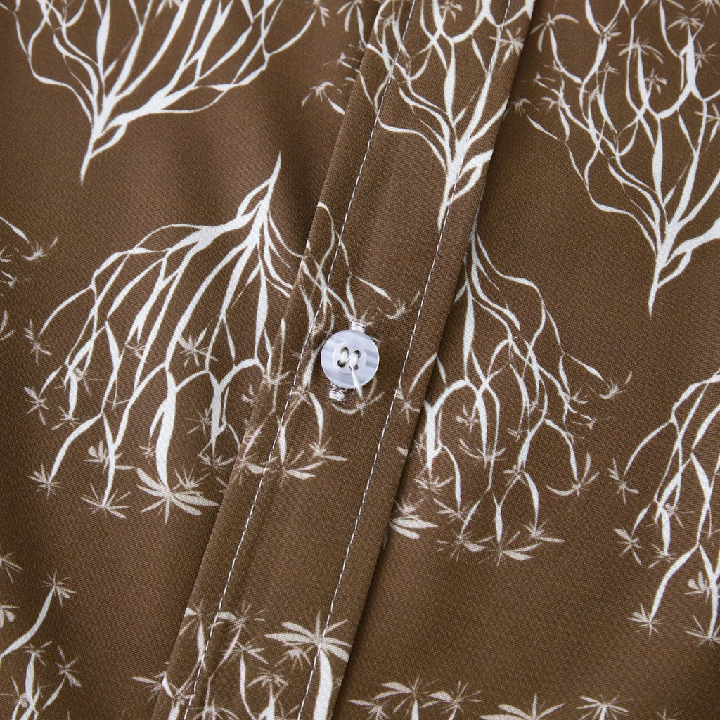 Men's Plus Size Printed Short Sleeve Button Down Shirt - mens-shirts by Trendsi | Available at Handbags Specialist Headquarter