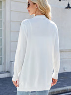 Striped Open Front Cardigan with Relaxed Fit - Tops by Trendsi | Available at Handbags Specialist Headquarter