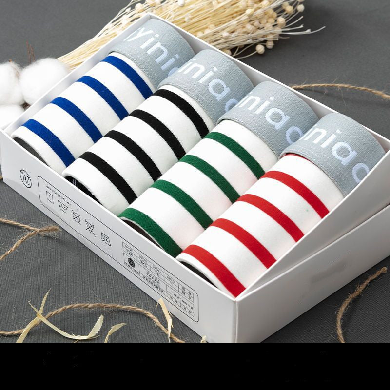 QuadStripe: Men's Ultimate Cotton Comfort Boxers