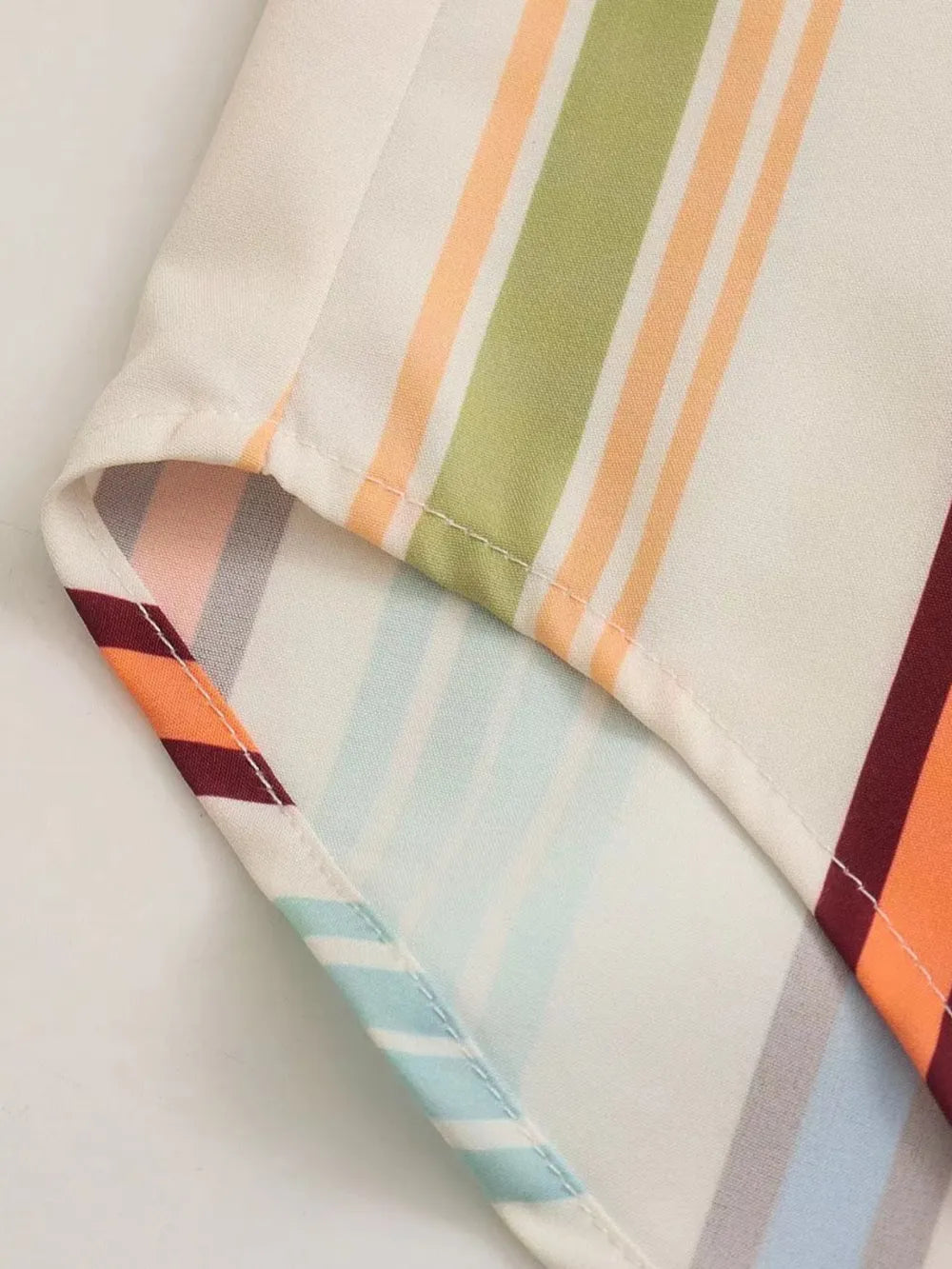 Striped Button Down Lantern Sleeve Shirt - Women's Down Shirt Tops by Trendsi | Available at Handbags Specialist Headquarter