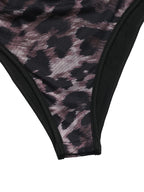 Leopard Print One Shoulder Long Sleeve Bodysuit - Tops by Trendsi | Available at Handbags Specialist Headquarter