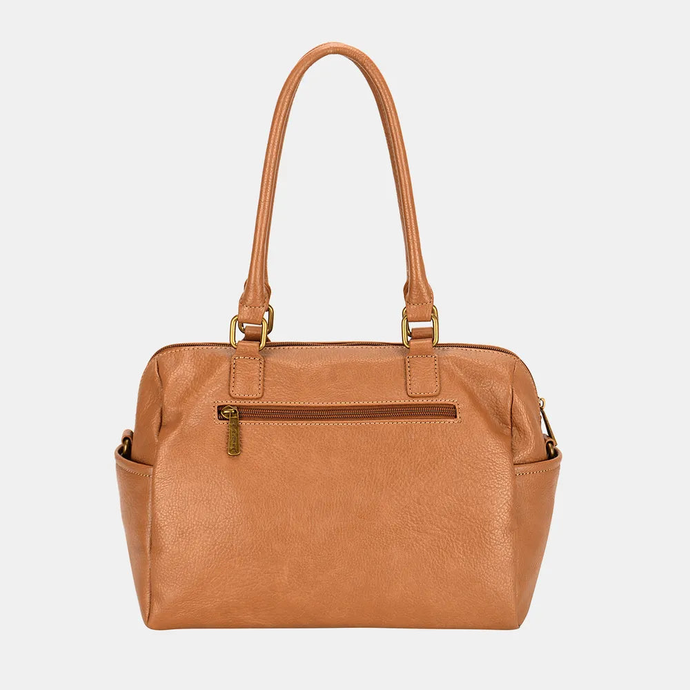 David Jones Zipper PU Leather Handbag - Tote Bag by Trendsi | Available at Handbags Specialist Headquarter