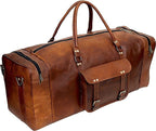 Leather Duffle Bag for Men - 21 Brown