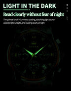 AzureGleam: Elite Men's Diamond Steel Watch