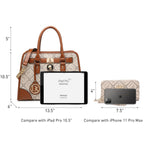 Dasein Women’s 2pcs Satchel & Shoulder Bag Set