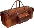 Leather Duffle Bag for Men - 21 Brown