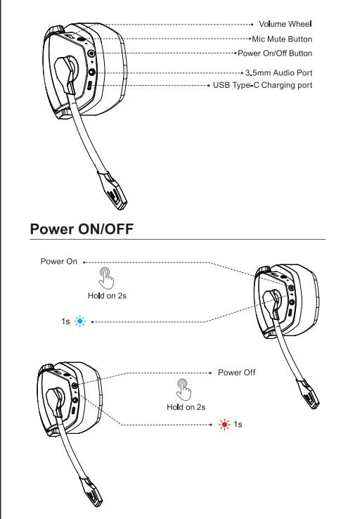 NUBWO G06 Dual Wireless Gaming Headset - Gaming Accessories by Handbags Specialist Headquarter | Available at Handbags Specialist Headquarter