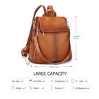 Kattee Women's Luxe Anti-Theft Leather Backpack Bag - Backpack Bags by Handbags Specialist Headquarter | Available at Handbags Specialist Headquarter
