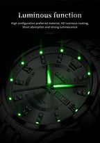 OLEVS Luxe: Men's Golden Dial Quartz Business Watch