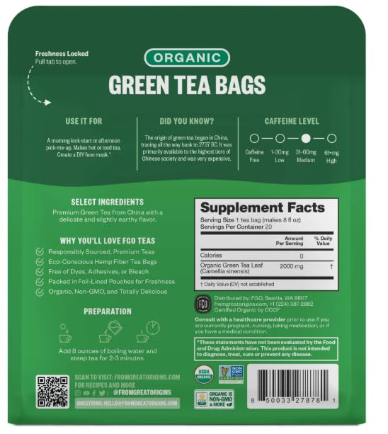 ElderZen Organic Tea - Caffeine-Free Eco Bags -  by Handbags Specialist Headquarter | Available at Handbags Specialist Headquarter