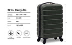 Wrangler 22 Olive Hardside Spinner Carry-On