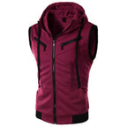 PrevFit Men's Sleeveless Zip-Up Hoodie Vest