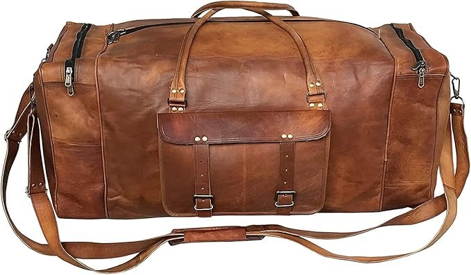 Leather Duffle Bag for Men - 21 Brown