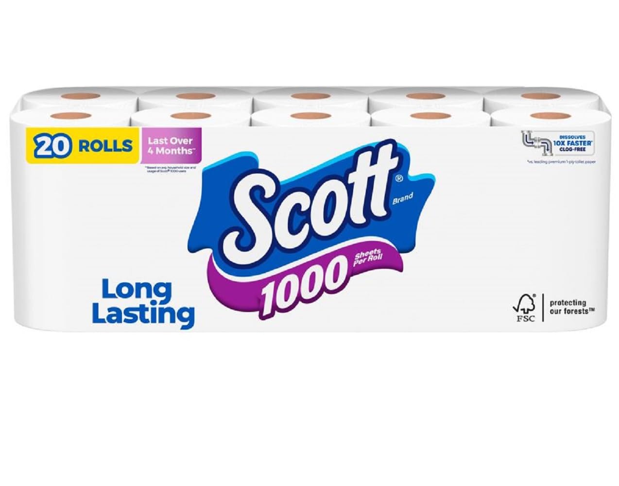 Scott 1000 Toilet Paper, 32 Rolls, Septic-Safe, 1-Ply Toilet Tissue - Toilet Paper by Handbags Specialist Headquarter | Available at Handbags Specialist Headquarter