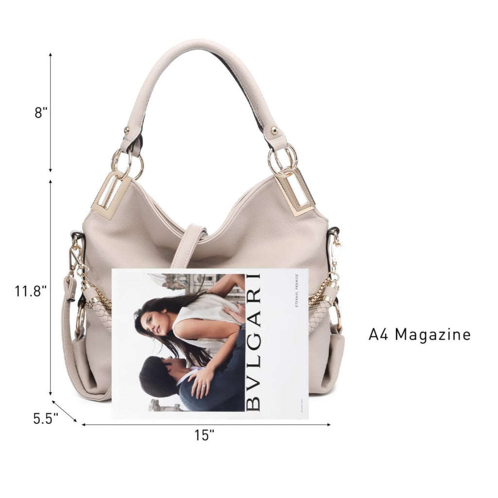 Dasein Luxe Vegan Hobo Bag with Rhinestones - Bucket Bag by Handbags Specialist Headquarter | Available at Handbags Specialist Headquarter