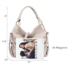 Dasein Luxe Vegan Hobo Bag with Rhinestones - Bucket Bag by Handbags Specialist Headquarter | Available at Handbags Specialist Headquarter