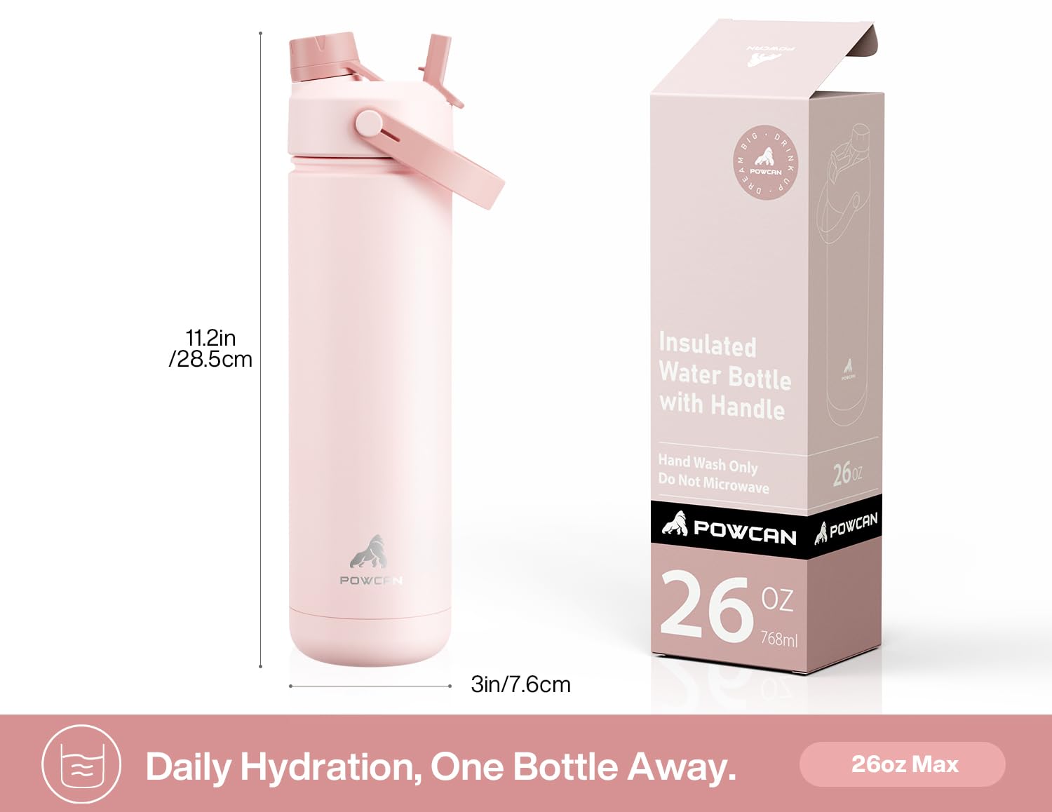 ChillKnight 26oz: Dual-Lid Leak-Proof Bottle - Water Bottles by Handbags Specialist Headquarter | Available at Handbags Specialist Headquarter