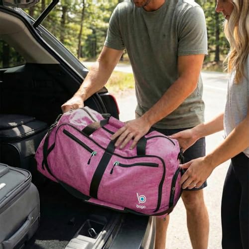 Bago 60L Foldable Travel Duffle Bag with Shoe Compartment