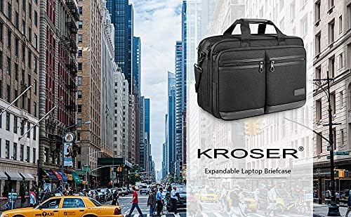 KROSER Laptop Bag up to 17.3 Expandable - Black