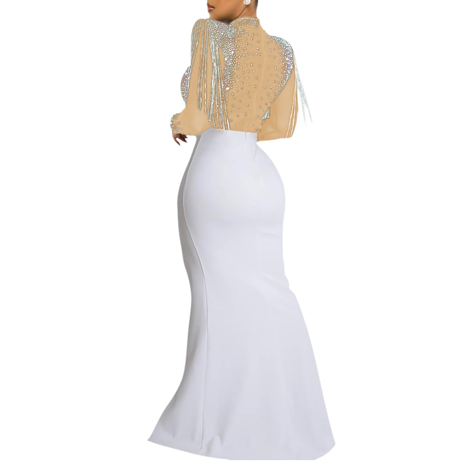 Women's Diamond Long Sleeve Party Club Dress