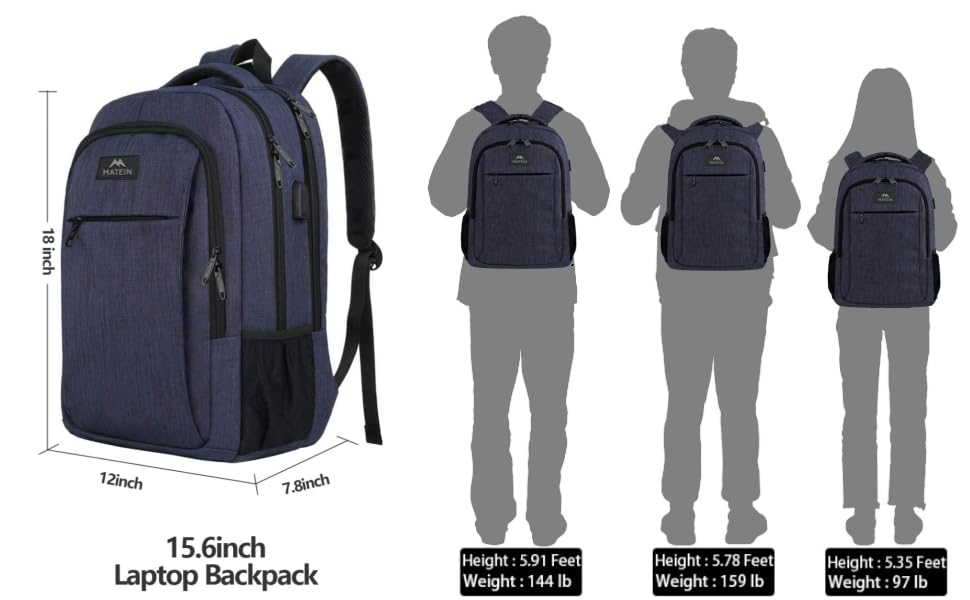 MATEIN SleekGuard Laptop Backpack with USB Port - Backpack Bags by Handbags Specialist Headquarter | Available at Handbags Specialist Headquarter