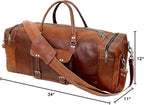 Leather Duffle Bag for Men - 21 Brown