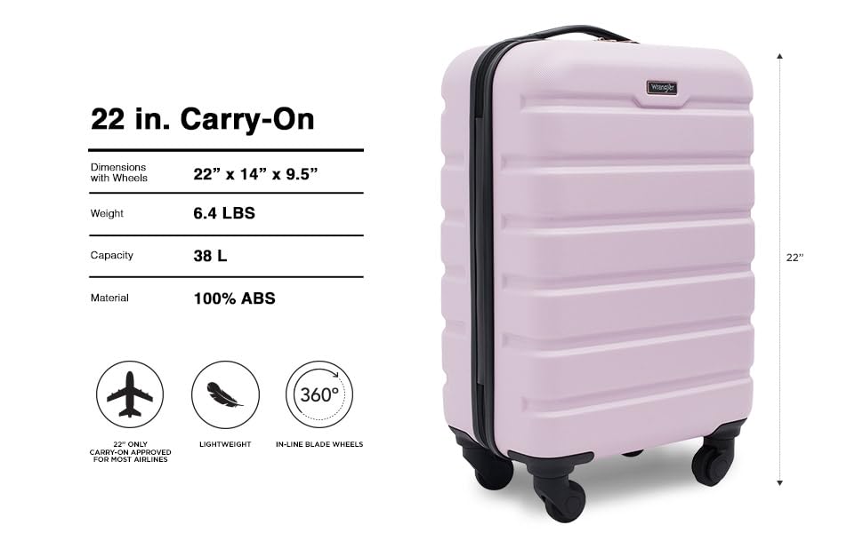 Wrangler 22 Olive Hardside Spinner Carry-On