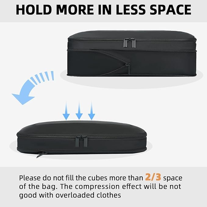 BAGAIL Expandable Travel Compression Cubes Set -  by Handbags Specialist Headquarter | Available at Handbags Specialist Headquarter