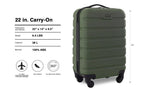 Wrangler 22 Olive Hardside Spinner Carry-On