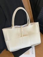 PU Leather Woven Handbag and Clutch Set - handbags by Trendsi | Available at Handbags Specialist Headquarter