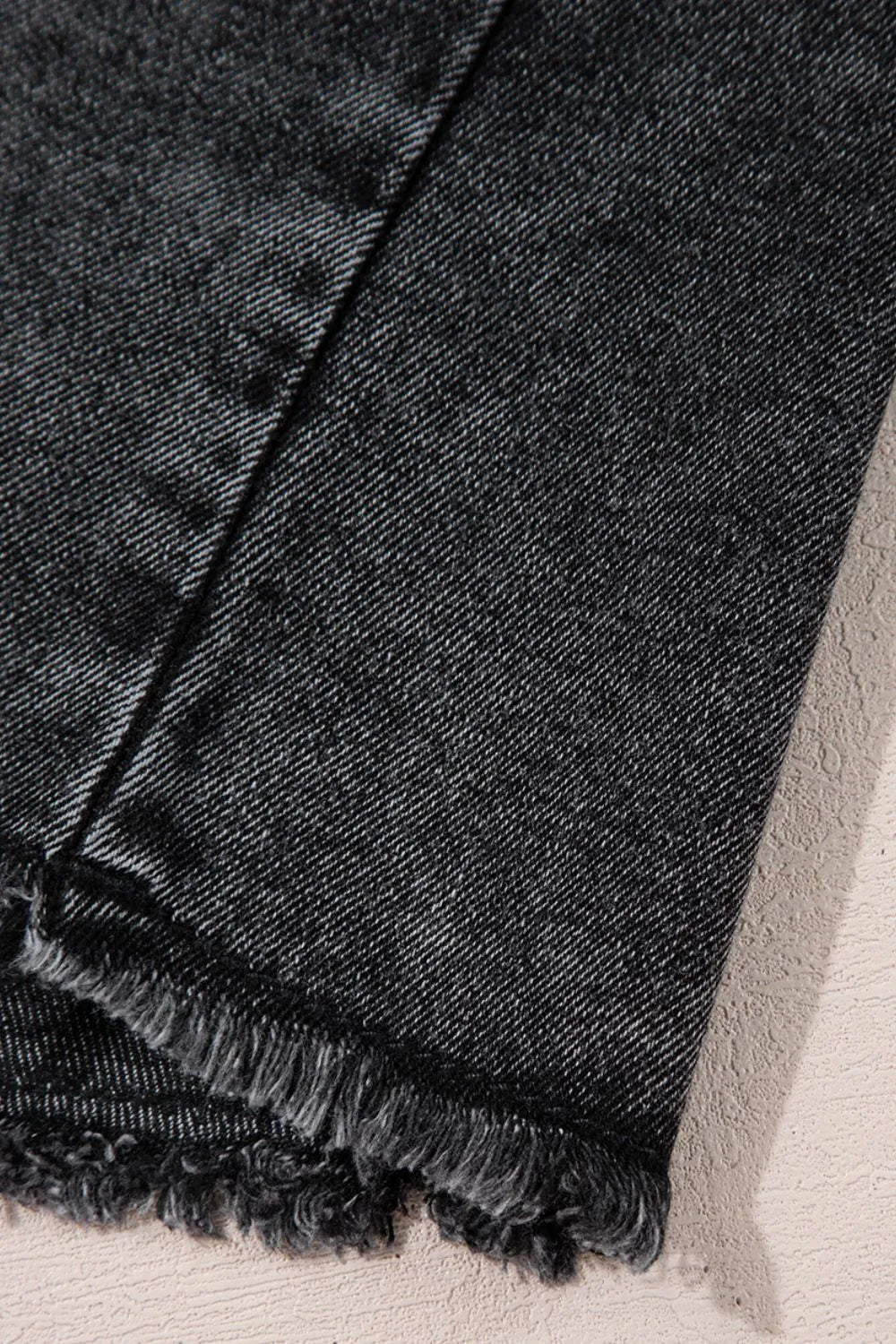 Short Sleeve Flap Pocket Button Up Raw Hem Denim Shirt - Women / Jeans & Denim by Trendsi | Available at Handbags Specialist Headquarter