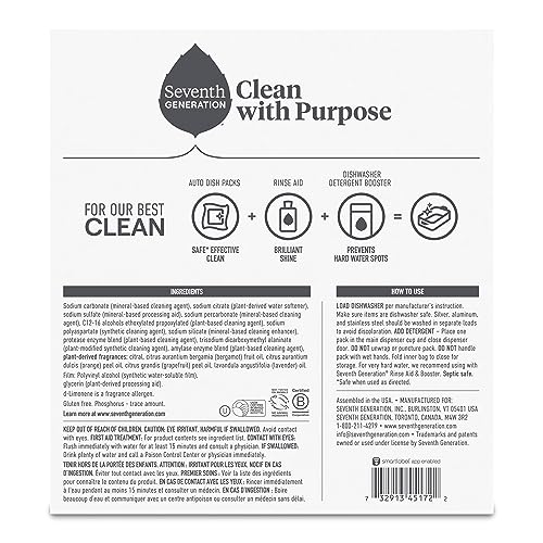 SeventhGen Citrus Sparkle Dishwasher Tabs Duo Pack -  by Handbags Specialist Headquarter | Available at Handbags Specialist Headquarter